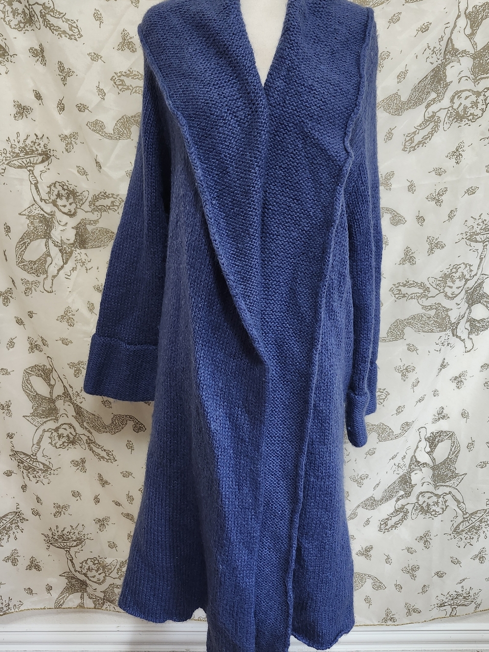 Telluride Topper Sweater Coat from Soft Surroundings L - STORM BLUE